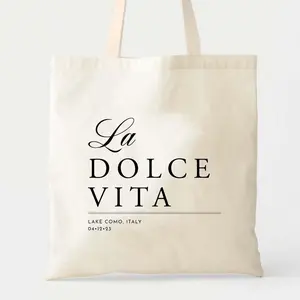 La Dolce Vita Italy Tote Bag - Destination Wedding Welcome Tote - Italian Wedding - Europe Vacation Tote - Italy Wedding Tote
