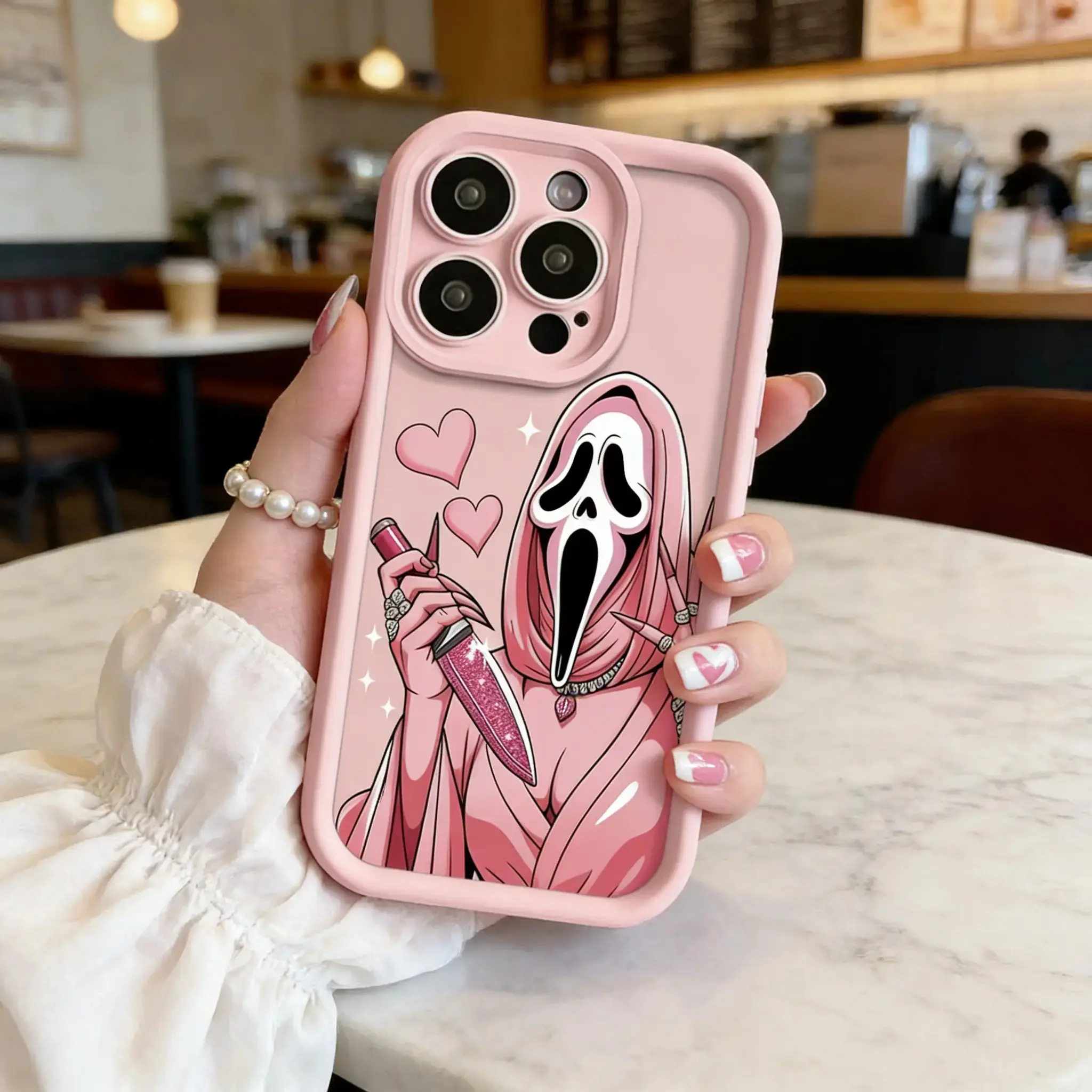 Y-Ghostface Scream Protective Casing for iPhone 11-17 Pro Max, Samsung S22-S25 Ultra, Smartphone, Cellphone & Handheld Devices with Strong Protective Properties