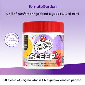 TomatoGarden Melatonin Soft Candy Help to fall asleep Help To Fall Asleep Collagen Strawberry flavor Women Man 3mg 30 grains