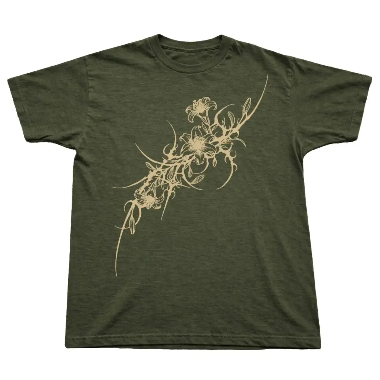 Gildan Men's and Women's T-shirt, Floral Vine Graphic Tee, Coquette, Unisex T-shirt, Gift T-shirt, Y2k Unisex Graphic Tees Gothic Grunge Emo Scene Amity Affliction Style Clothes Menswear Womenswear Streetwear