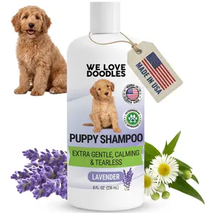 Puppy Shampoo & Conditioner | Made in USA | Natural Ingredients | Tear Free | Best Shampoo for Puppies, Lavender, 8oz [We Love Doodles]
