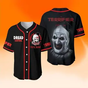 Terrifier Baseball Jersey_ Scary Clown Halloween Shirt