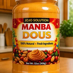 Jojo Solution Manba Dous 32oz Peanut Butter Snack, Plant-Based Gluten-Free Snack