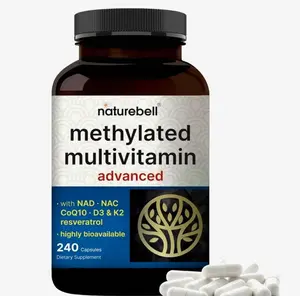 Methylated Multivitamin for Men and Women, 240 Capsules | 27-in-1 Formula with Vitamins B Complex, C, D3, K2, NAD, NAC, CoQ10, Resveratrol, Magnesium, Zinc & More | Daily Essential Vitamins