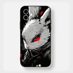 Cartoon Rabbit Pattern Phone Case, Shockproof Soft Phone Protective Cover, Phone Accessory Compatible with iPhone 15 14 13 12 11 Pro Max