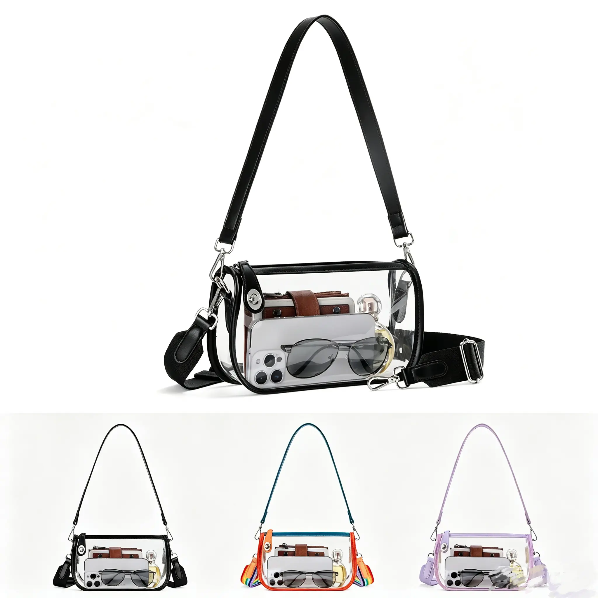 Clear Bags for Women,Small Clear Purse,Clear Crossbody Bag,Clear Shoulder Bag for Concerts Sports Events Festivals summerwins