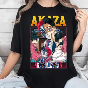 Akaza Demon Slayer Anime Shirt, Upper Rank Shirt, Demon Moons Kimetsu No Yaiba Sweatshirt, Anime Hoodie