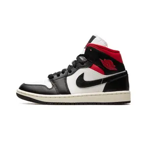 AIR JORDAN 1 MID WMNS "Black / Gym Red / Sail" BQ6472 061