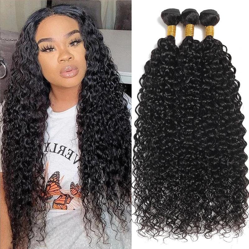 【Alipearl Hair Bundles】30 Inch Deep Wave Bundles Kinky Curly Wave Hair Weft Unprocessed Virgin Human Hair Raw Bundles Water Wave Bundles
