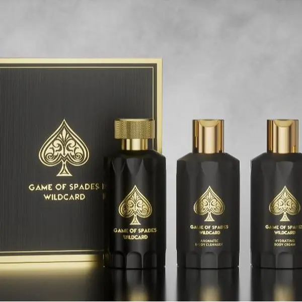 Game of Spades Wildcard 4 pcs Gift Set by Jo Milano Paris (parfum 3.4 oz., Aromatic Body cleanser 3.4 oz., Hydrating body cream 3.4 oz. & Atomizer)