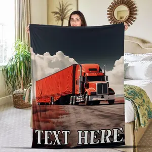 Personalized Favorite Car Blanket,Truck Blanket,Custom Car Photo Soft Cozy Sherpa Fleece Throw Blankets,Gift for Dad,Father'sDay Gift BXLS07