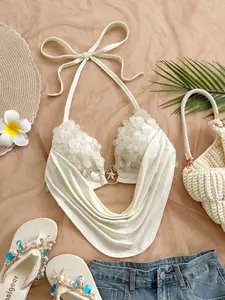 Spring/Summer New Casual Vacation Western Beach Wedding Guest Attire Graduation Brunch Women's, St. Patrick's Day Spring Break Easter Music Festival Elegant Boho Tropical Sexy Backless Sequin Party Valentine's Day Halter Metallic Decor Fitted, Spa