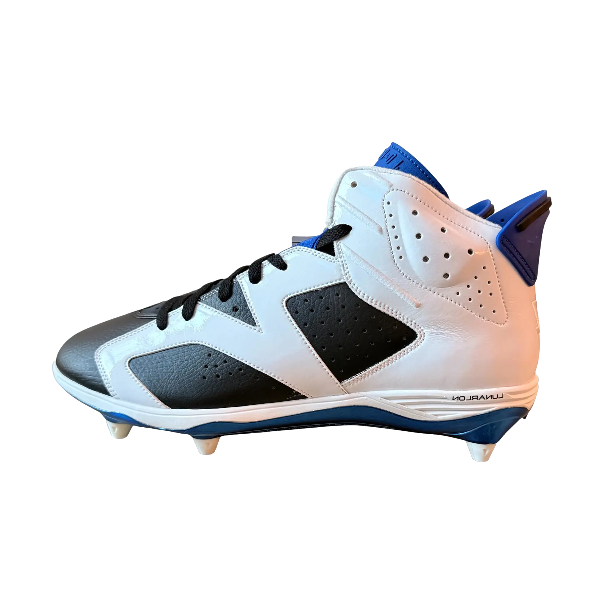 Jordan 6 Detachable Cleats "White / Black-Rush Blue" SU14 MNJDSP 793 D2
