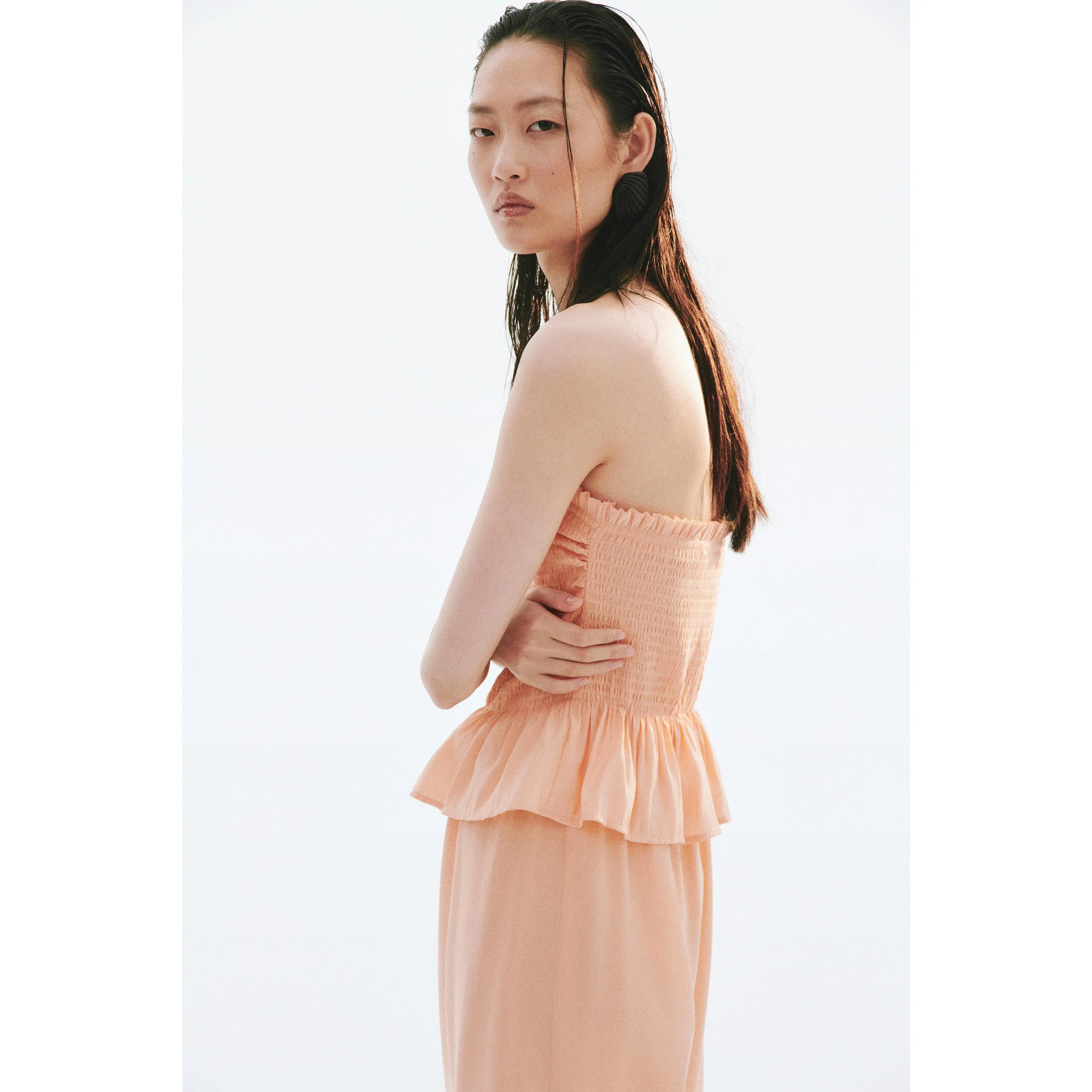 H&M Smocked bandeau jumpsuit