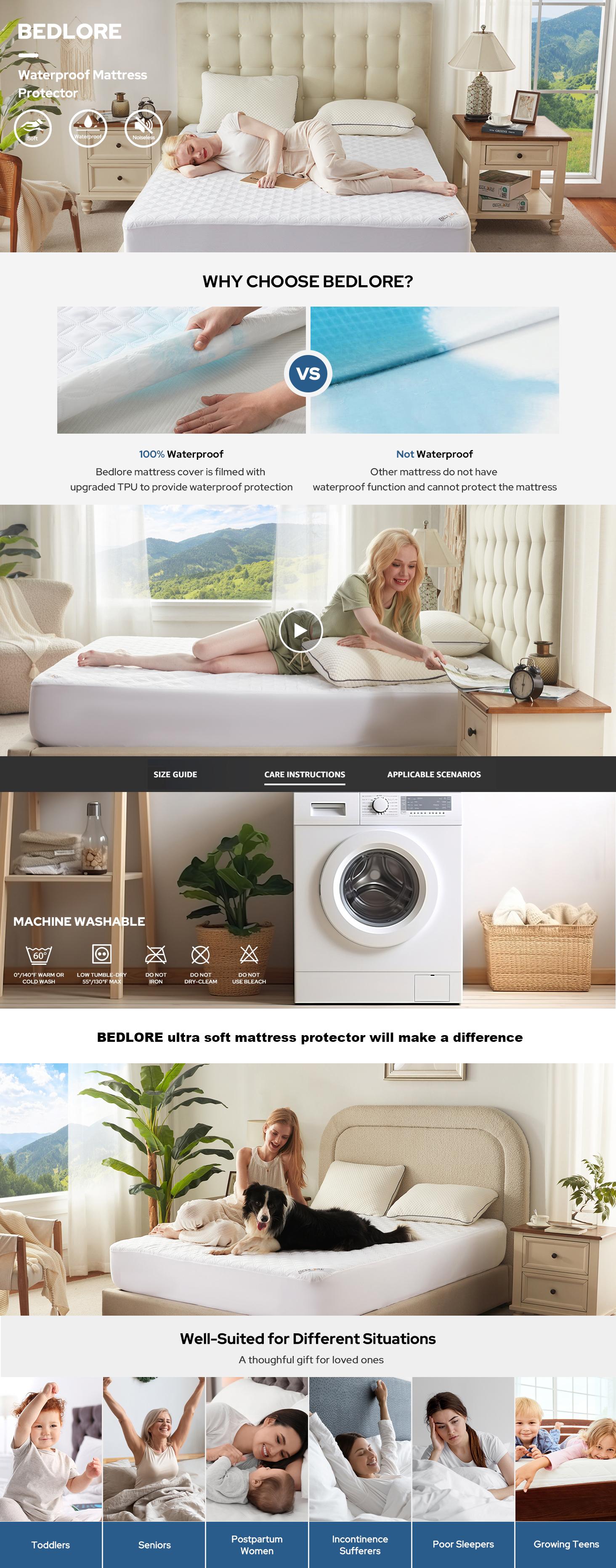 SpringGlowUp【BEDLORE】Small Copper Coins Design Waterproof Mattress Protector: Breathable & Noiseless Bamboo Cooling Sheet Set With Soft Fitted Cover, Machine Washable & Deep Pockets. Ideal For Home Decor, Hotel Bedding, And School Dorm Rooms.