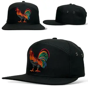 Rooster Gallo Snapback Cap, Embroidered, Flat Brim