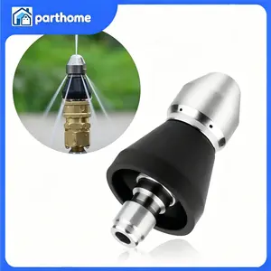 Sewer Cleaning Tool High-pressure Nozzle 5000psi Pipe Cleaner 1/4 Inch Connector, Power Washer Nozzle
