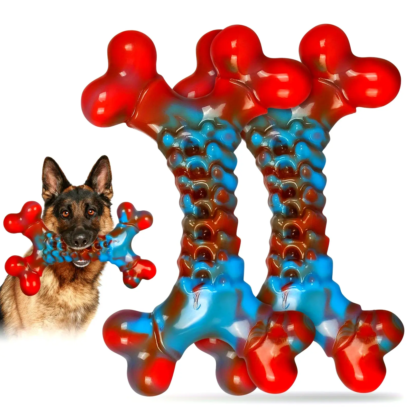 Aggressive Chewers Dog Chew Toys: 2 Pack Tough Dog Toys for Aggressive Chewers Large Breed, Dog Toy for Aggressive Chewers