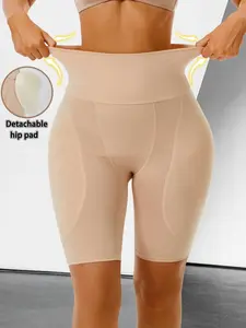 Women's High Waist Shapewear Shorts With Detachable Padded,Breathable Comfortable Tummy Control Butt Lifting Shapewear Shorts,High Stretch Shaper, High Waisted Shapers, for Daily Wear, Boy Shorts, Hip Lift Compression