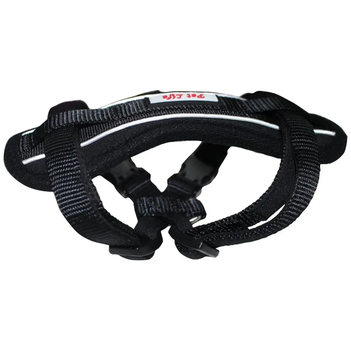 212 MAIN Mountaineer Nylon Adjustable Safety Dog Harness - Durable Reflective Straps, Easy Pull Design, Night Safety Walking Use - Black, Small, Durable Reflective Harness, Adjustable Safety Harness