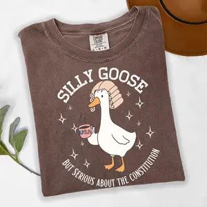 Comfort Colors Silly Goose Constitution Shirt Funny History Teacher TShirt Government Civics Class T-Shirt Sarcastic Middle School Tee