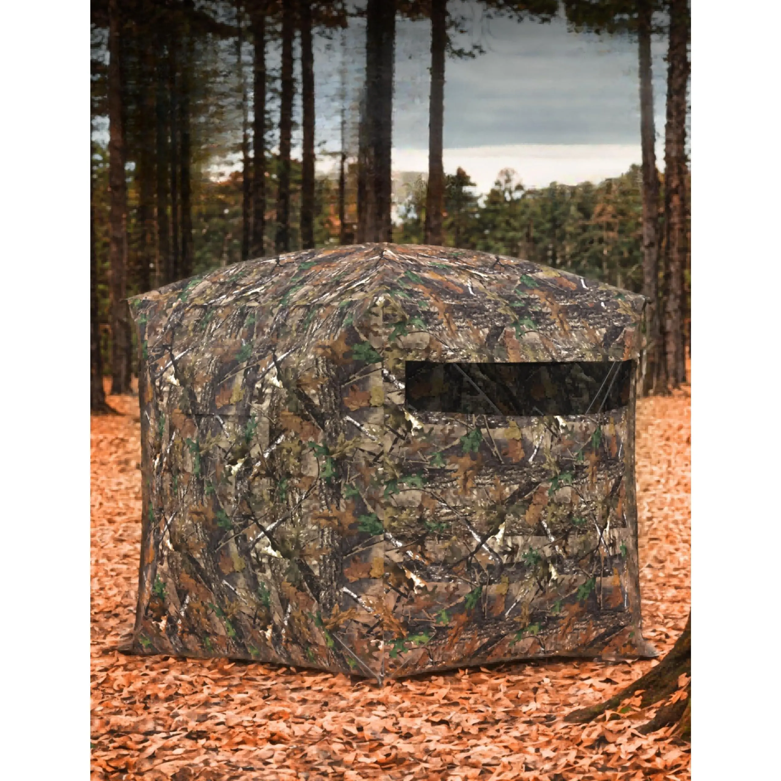 Garvee Portable 2/3/4 Person Hunting Blind - 270° See Through Windows, Silent Magnetic Door, Lightweight for Outdoor Hunting, Includes Carrying Bag, Hunting Tent for Deer & Turkey