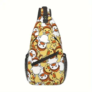 Crossbody Chest Bag Hiking Backpack Yellow Rubber Ducks Cartoon Ducks Shoulder Bag Folding Large Capacity Fashion Durable Can Be Used For Shopping, Work, Leisure Travel Beach Bag Fishing Backpack Gothic Bat Messenger Bag