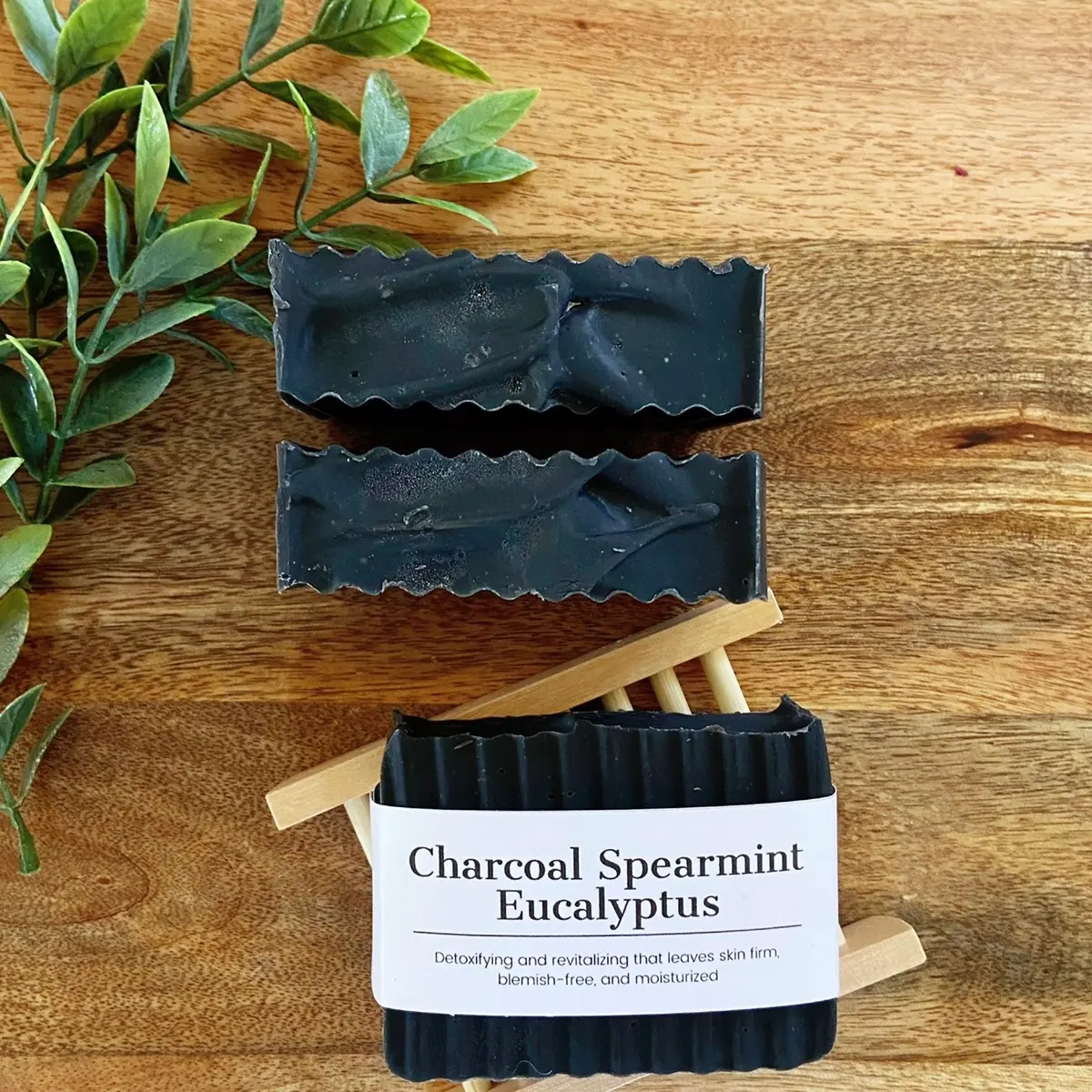 Natural Artisan Charcoal Spearmint Eucalyptus Soap Bar Hydrating
