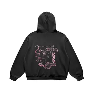 CODED Casual Long Sleeve Pullover Hoodie 100% Soft Combed Cotton Oversized Fit with Kangaroo Pockets and Snug Collar