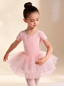 Who can refuse this blingbling pink ballet dress!The little bow on the back is too sweet.