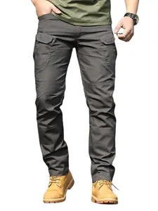 Men's Tactical Pants Waterproof Work Hiking Pants for Men Construction Lightweight Cargo Trousers No Belt