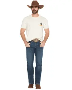 Wrangler Men's 20X 42Mwx Wagoner Medium Wash Vintage Bootcut Stretch Denim Jeans - 112374835