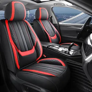 5-seats  Car Seat Covers - Luxury Seat Covers - Napa Leather - Water-Resistant - Custom Seat Covers - Suitable For Most Vehicle Models - Please Specify The Vehicle Model For Ordering. Car Accessories, Car Supplies, Car Decorations, decor, upgrade