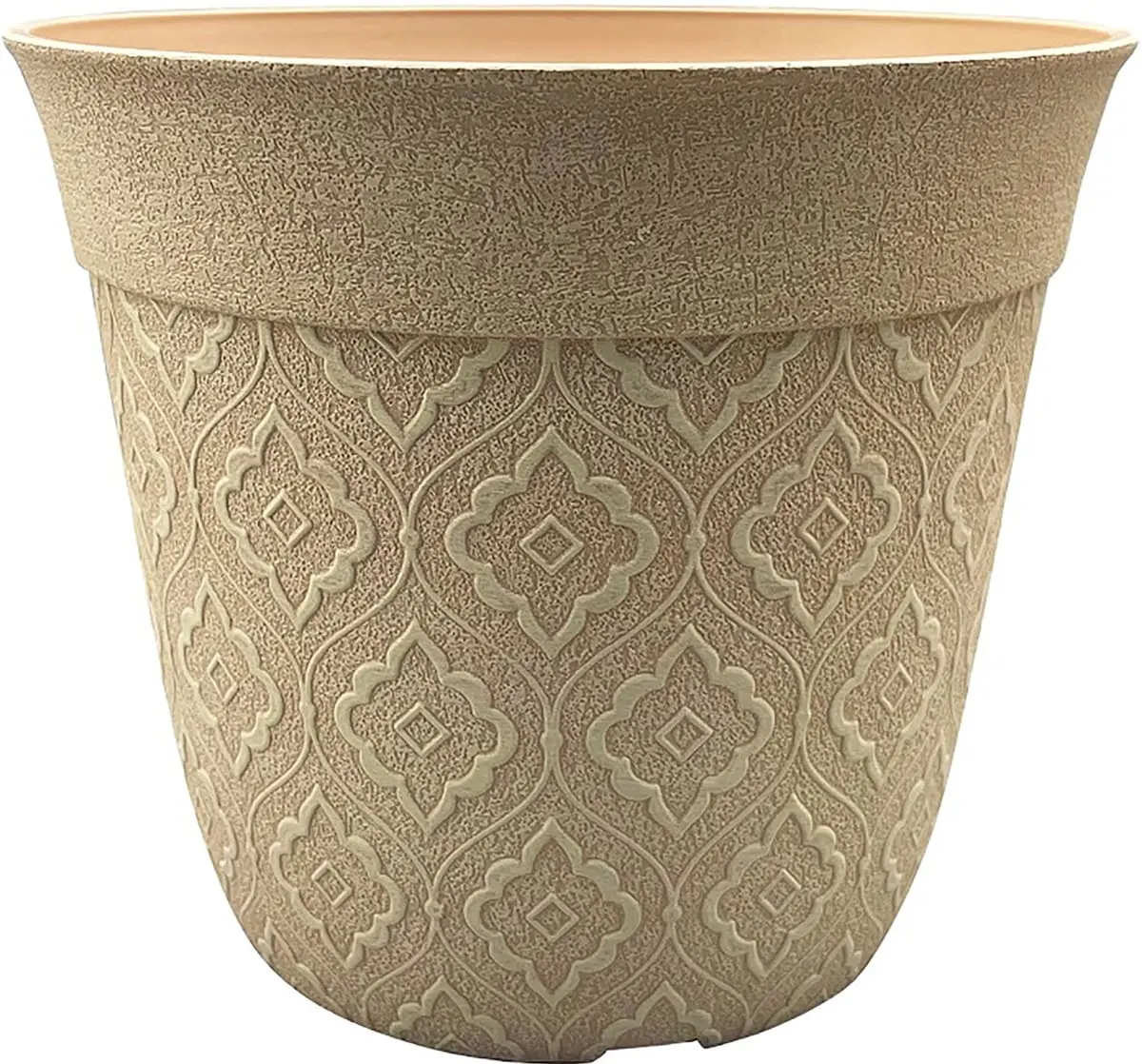 Southern Patio HDR Brighton 8 in. Beige Garden Planter, Outdoor Decor, Model 10000-05858