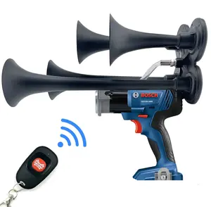 Bosch Train Horn - Handcrafted from Original Brand-New Drill, Metal Trumpets, 150db Sound Level, Remote Control Included