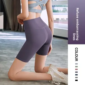 Women's 5 Inch Yoga Shorts - High Waisted Tummy Control Butt Lifting Workout Shorts - Soft Squat Proof Gym Biker Shorts