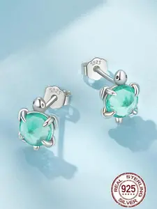 925 Sterling Silver Cute Turtle Design Earrings, Studs Earrings, Fashionable Jewelry for Women & Girls, Trendy All-match & Exquisite Jewelry for Birthday Gift