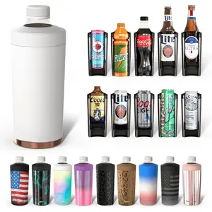 Universal XL Can Cooler - Fits All - For 12, 16, 20, and 24 ounce Bottles - Insulated Double-Walled Stainless Steel (Copper Kiss)