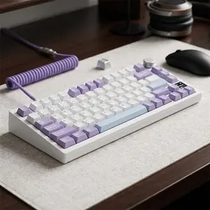 Multi-Mode Gaming Keyboard: RGB Customizable Dynamic Backlit, 4000mAh Long Battery, Bluetooth & 2.4G Wireless, Hot-Swappable Portable Mechanical Keyboard for Office & Gaming