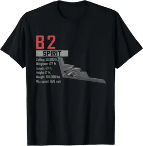 100%cotton American Aircraft Stealth Bomber B2 Spirit T-Shirt