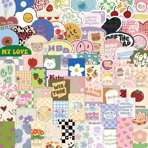 Cute Cartoon Sticker, Waterproof Stickers, 90/1800pcs Waterproof Self Adhesive Decor Paper, Decor Sticker for Gift Greeting Card Water Bottle Laptop Phone, Ornaments