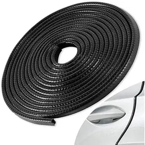 16.4Ft Car Door Edge Guard No Glue Rubber Edge Trim Protective Strip for Cars Trucks and SUVs Black