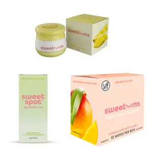 Sweetums Summer Paradise Bundle - Mango Flavored Feminine Wipes Gynecologist Tested Pineapple Lip Balm Vegan Cruelty Free Watermelon Sweet Spot Roll On Clean Ingredients for Fresh Fun Confidence Daily Fragrance