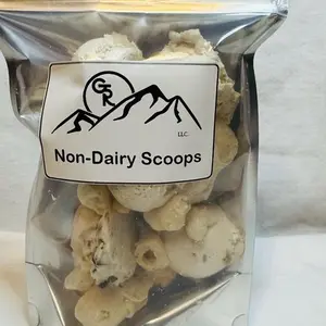 Non-Dairy Freeze-Dried Ice Cream Scoops - Creamy Cookie Dough Flavor, Crunchy Texture, Dairy-Free Snack, Perfect for On-The-Go Treats