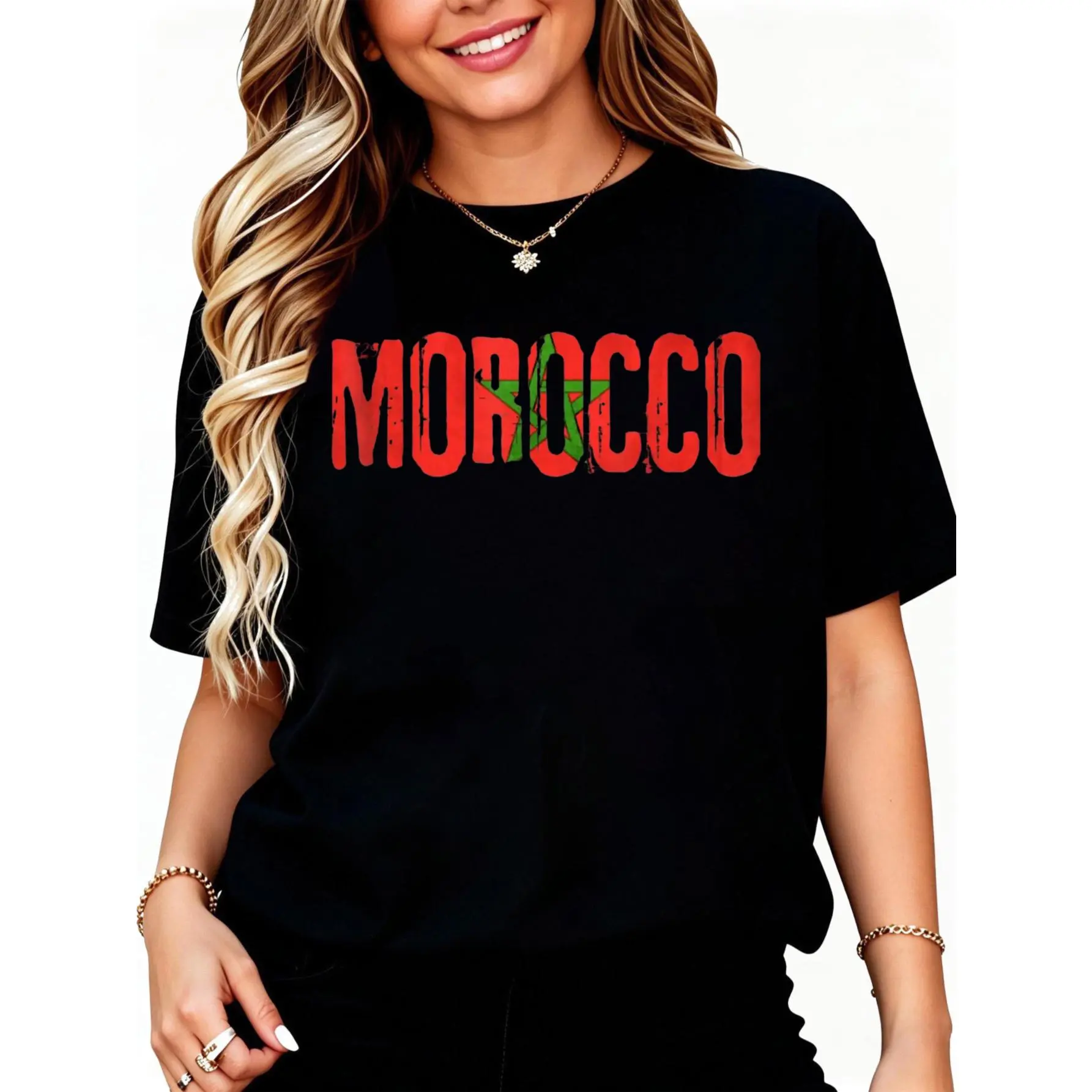 Moroccan Flag Morocco Soccer Jersey for Men Women Boys Girls T-Shirt