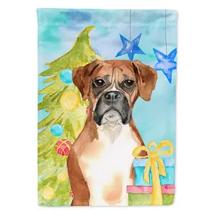 212 MAIN Christmas Tree Boxer House Size Flag - Full Size, Weatherproof Polyester Home & Festive Party Banner