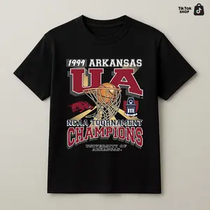1994 Arkansas Razorbacks NCAA Tournament Champions T-Shirt Vintage College Basketball UA Champs Tee