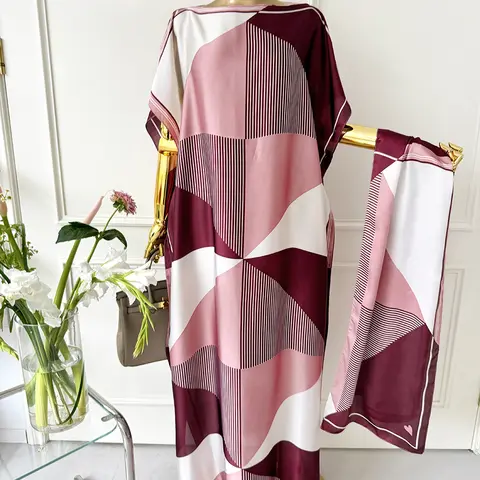 Female Woven Stretch Polyester Colorblock 2-Piece Scarf-Poncho Set - Coordinated Scarf Included, Lightweight Cover Up, Relaxed Drape, Easy Movement, Swimsuit Cover Up, Casual Beach Vacation Accessory