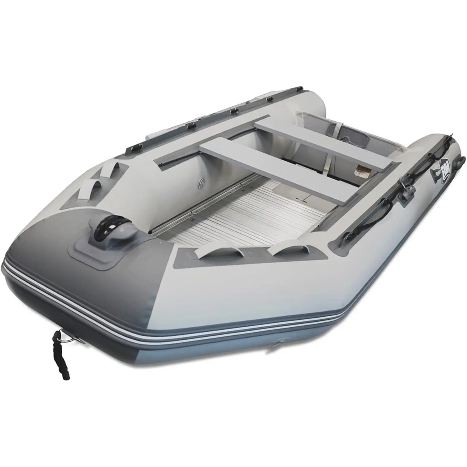 MARINA 10ft Inflatable Dinghy - 3 Person Inflatable Boat for Adults 10 HP Heavy Duty Fishing Boat, Aluminum Floor, Aluminum Oars, USCG Approved