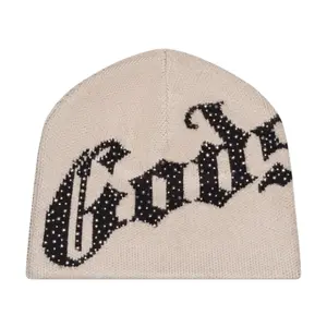 Godspeed OG Logo Studded Beanie Tan